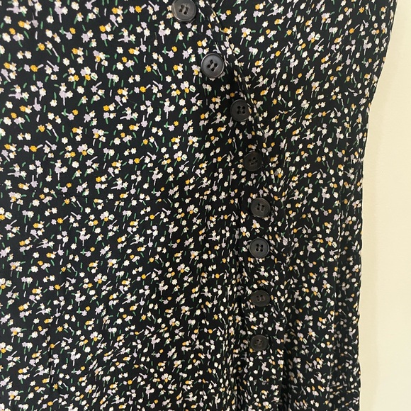 Madewell Floral Button Wrap Mini Dress Posies Size 12 Milkmaid French Farmgirl - Picture 4 of 8